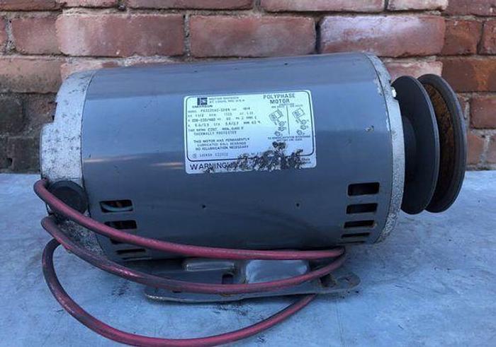 Used EMERSON ELECTRIC MOTOR 1 1/2 (1.5) HP; 3 PH; 1725 RPMS; P63ZZSAC3299 !