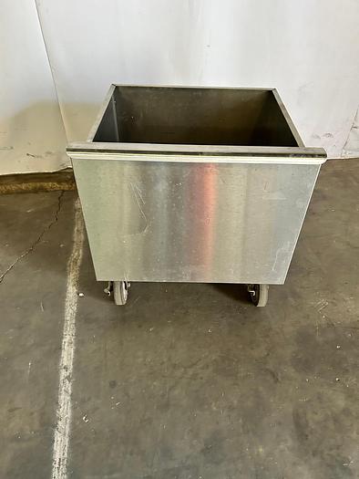 Used HEAVY DUTY STAINLESS STEEL ROLLING CONTAINER