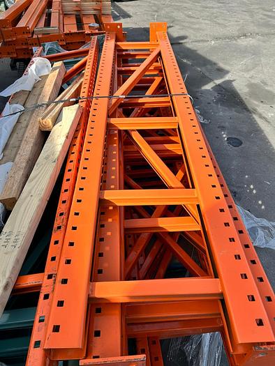 Used 7FT BY 18IN, TEARDROP STYLE UPRIGHTS FOR PALLET RACKING