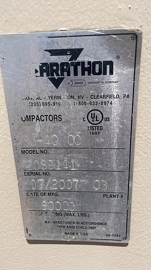 Used MARATHON TC-225T,  CYLINDER STATIONARY COMPACTOR !