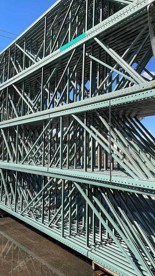 Used 22FT BY 42IN TEARDROP UPRIGHTS FOR PALLET RACKING