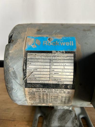 Used ROCKWELL, 1 /12 HP, 3 PH, 200 V, 3450 RPM !