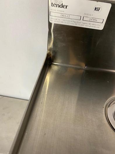 Used GLAS TENDER DBA-12 STAINLESS STEEL UNDERBAR DRAINBOARD !