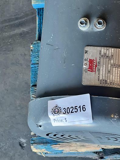 Used LINCOLN MOTOR, SSF4B5T61, HP: 5, PH: 3, RPM: 1760 !