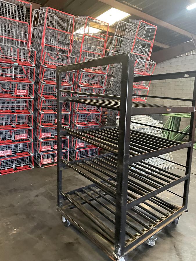 Used INDUSTRIAL BATTERY STORAGE RACK