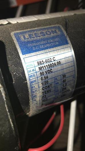 Used LEESON GEAR MOTOR 1/20 HP;  985-602 C !