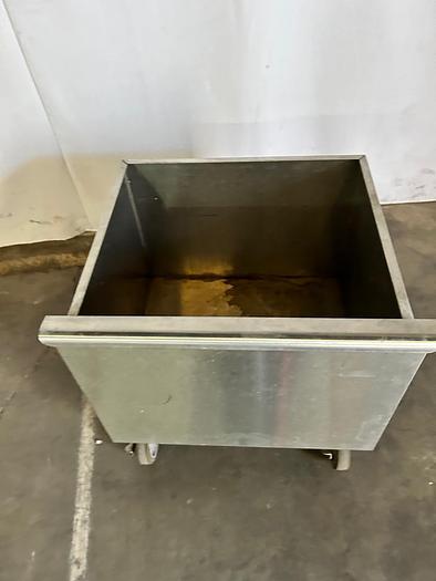 Used HEAVY DUTY STAINLESS STEEL ROLLING CONTAINER