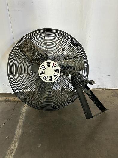 Used DAYTON COMMERCIAL AIR CIRCULATOR WITH WALL BRACKET, 24" DIA, 2MA10B ./