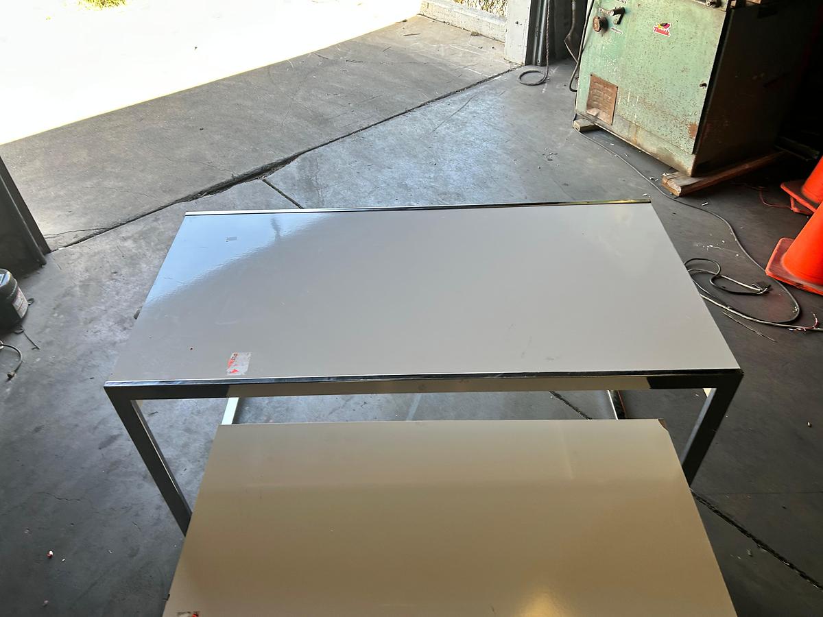 Used Industrial Display Tables set of 2