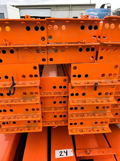 Used 5FT BY 5IN TEARDROP BEAMS FOR PALLET RACKING