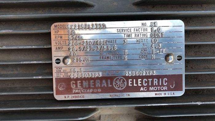 Used GENERAL ELECTRIC  A/C MOTOR 10 HP GE 5K215FL2773 !