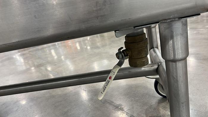 Used STANLESS STEEL MEAT DEPT TUB WITH CASTERS