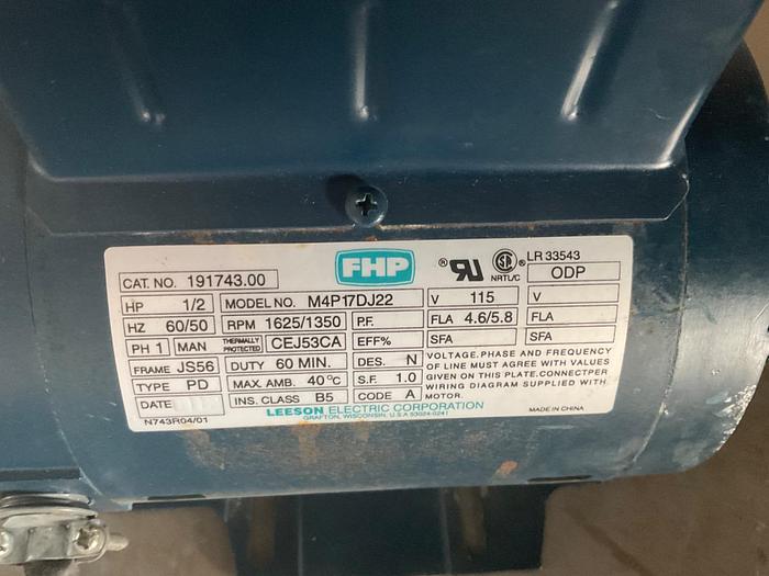 Used LEESON ELECTRIC CO. M4P17DJ22;HP1/2PH1;V115 !