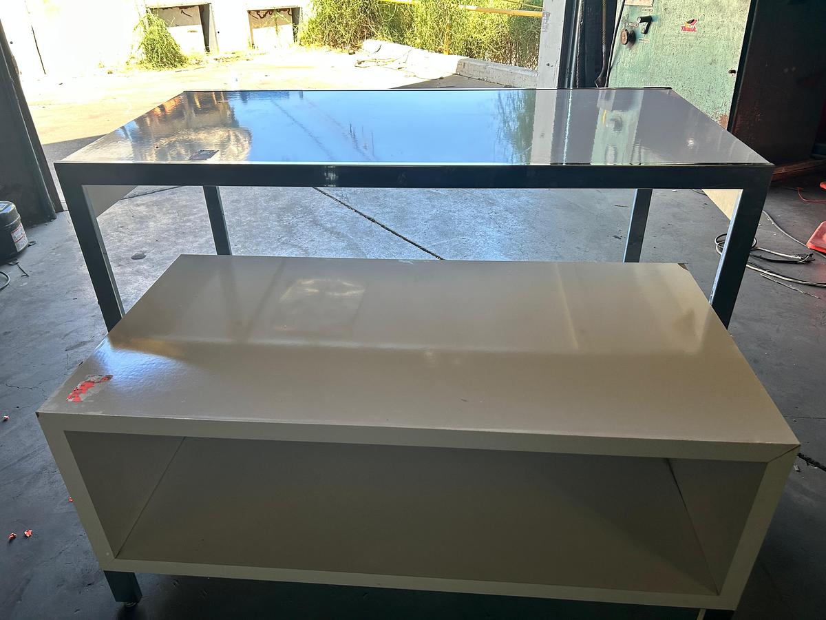 Used Industrial Display Tables set of 2