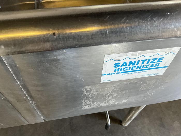 Used Stainless steel three-compartment sink