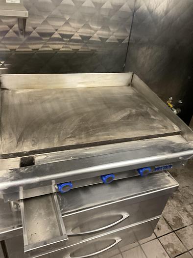 Used 36" IMPERIAL GAS NATURAL COUNTERTOP FLAT GRILL !