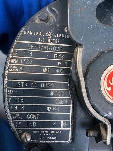 Used GE MOTORS AC MOTOR; 1/4 HP; 1PH; 1725 RPMS; 5KH37KG102E !