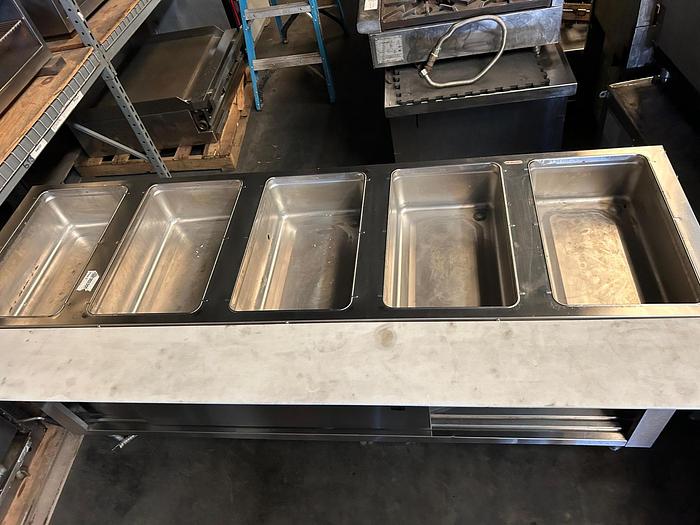 Used 5 WELLS-ELECTRIC STEAM TABLE SW-SE-24B-DR-MT ./