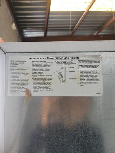 Used WHIRPOOL TOP FREEZER REFRIGERATOR; ET1MHKXMQ05 !