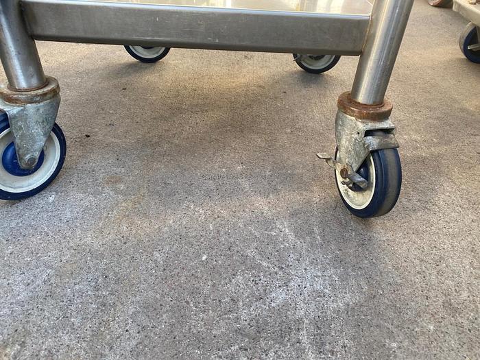 Used EQUIPMENT TABLE WITH UNDERSHELF AND CAN OPENER PLATE BASE !