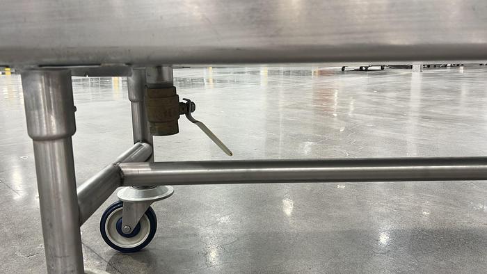 Used STANLESS STEEL MEAT DEPT TUB WITH CASTERS