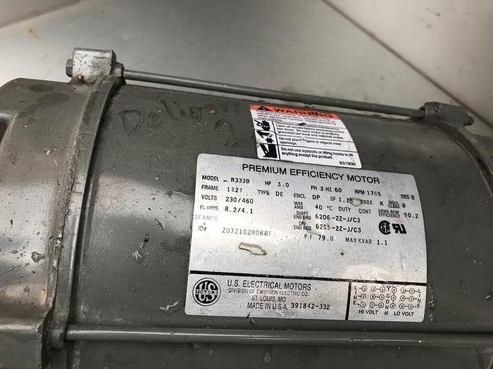 Used ROTARY VANE PRESSURE AND VACUUM PUMP GAST