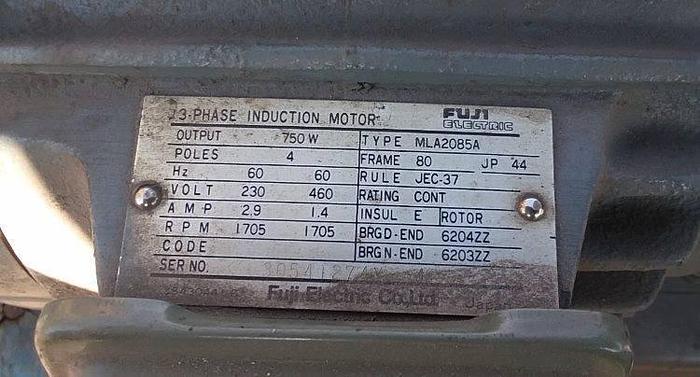 Used FUJI ELECTRIC INDUCTION MOTOR 3 PH MLA2085A !