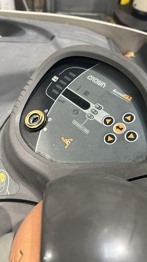Used CROWN ACCESSES-123 STAND-UP FORKLIFT