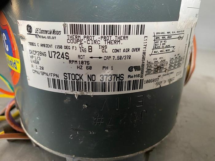 Used GE ELECTRIC MOTOR ; 1/3 HP, 1 PH, 1105 RPM, 5KCP9NG !