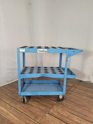 Used TOOL STORAGE CART WITH 48 SLOTS WITH CASTERS !
