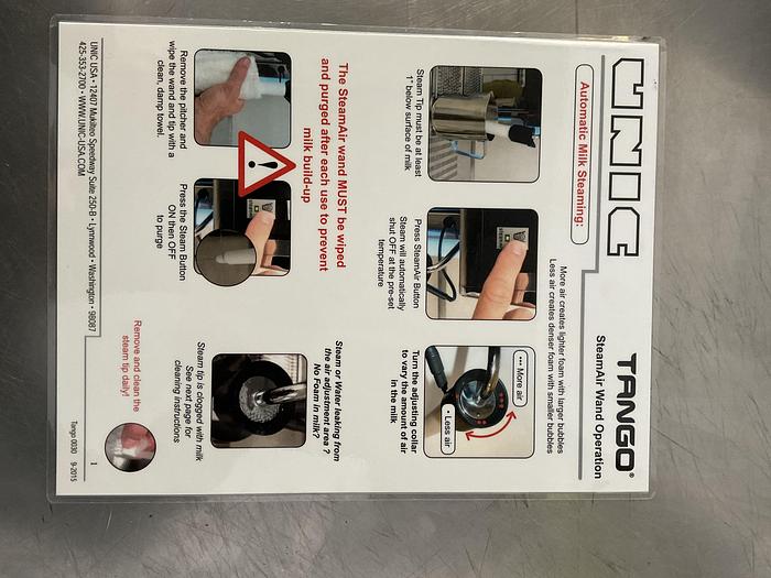 Used TANGO UNO UNIC ESPRESSO MACHINE !