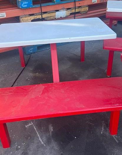 Used COMMERCIAL FOOD COURT PICNIC TABLE
