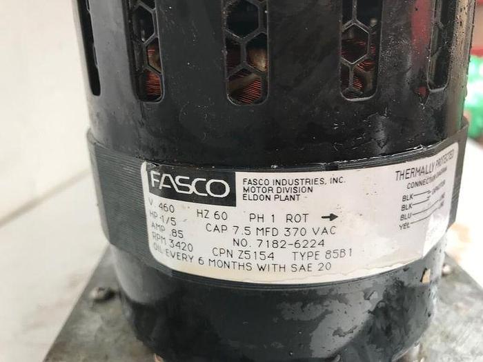 Used CONDENSATE REMOVAL PUMP 1/5 HP FASCO 7182-6224 !