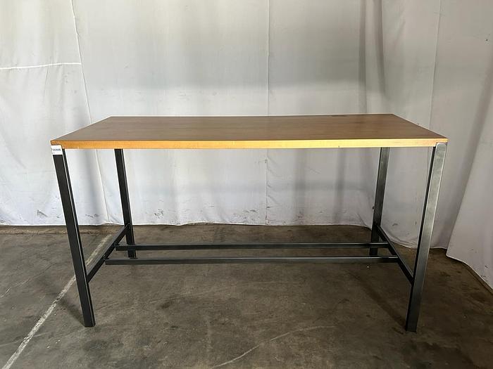 Used 6ft WOOD TOP WITH METAL FRAME WORKTABLE