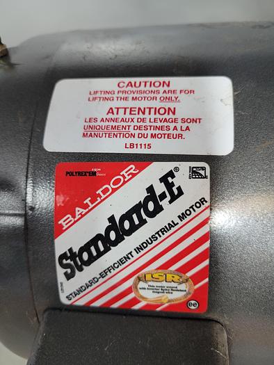 Used BALDOR MOTOR; HP 6 - 7 1/2; PH 3; RPM 1450-1760;36K977T255H2./