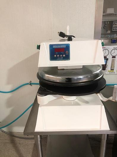 Used DOUGHPRO COUNTERTOP PIZZA DOUGH PRESS WITH COMPRESSOR; DP1300