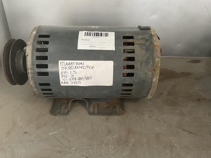 Used MARATHON ELECTRIC; 1.5 HP: 3 PH; V-2018-230/460; 1725 RPM; 5K40RN4277CX !
