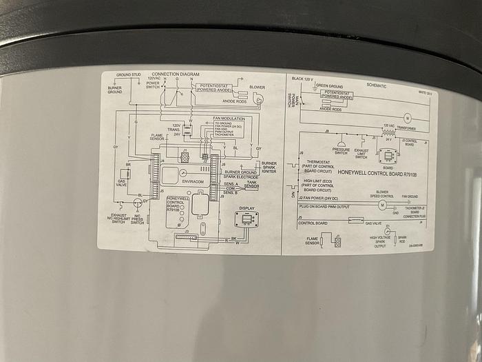 Used BRADFORS WHITE CORP WATER HEATER, COMMERTIAL HYDROJET