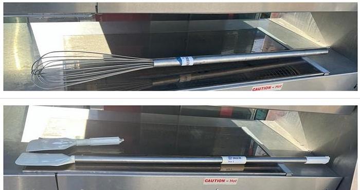 Used SET OF PADDLE SCRAPER AND THICK WIRE WHISK WITH STAINLESS STEEL HANDLE !