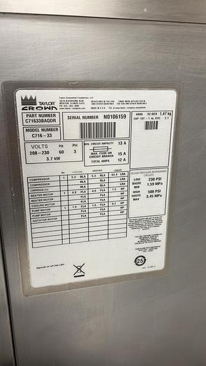Used TYLOR SOFT SERVE FREEZER TWIN TWIST