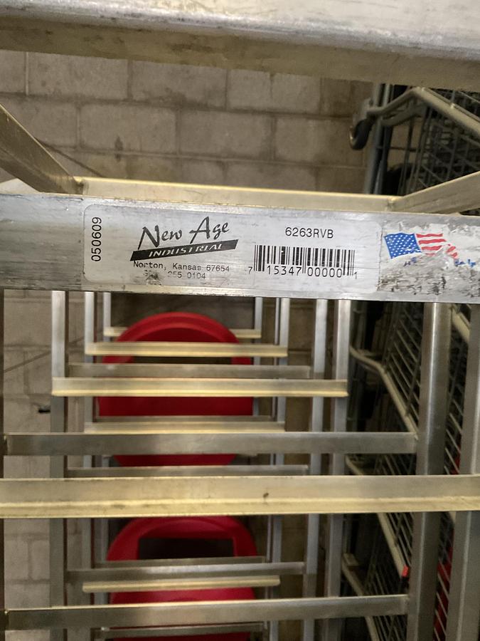 Used NEW AGE INDUSTRIAL ALUMINUM SHEET PAN RACK – MODEL 6263RVB