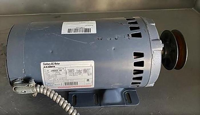 Used CENTURY AC MOTOR 5 HP 3 PHASE 3450/2850 RPM A.O SMITH 196033-02 !