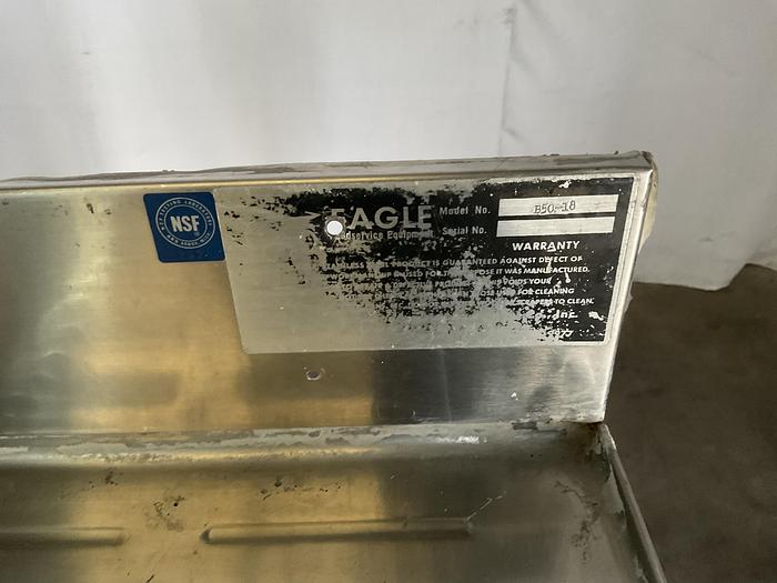 Used 5FT 3 COMPARMENT COMMERCIAL STAINLESS STEEL SINK WITH DRYBOARD