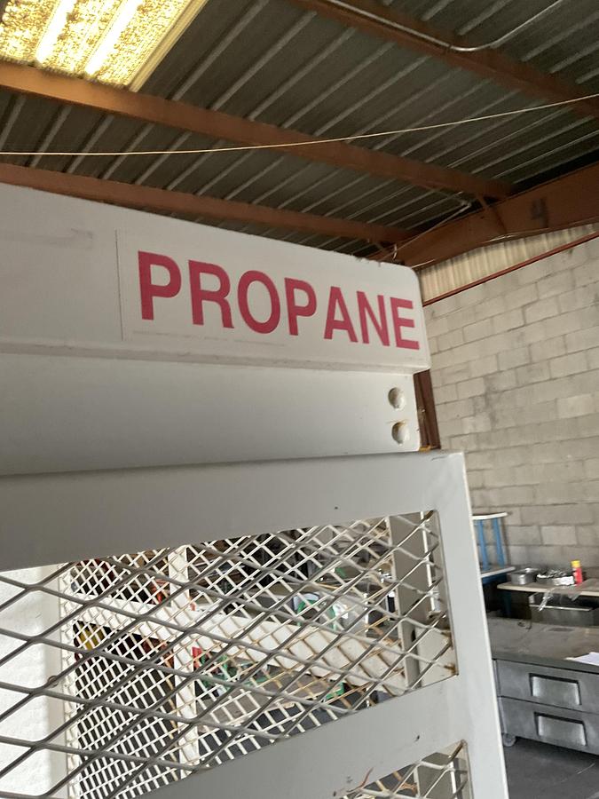 Used PROPANE STORAGE SAFETY CAGE – STEEL MESH ENCLOSURE