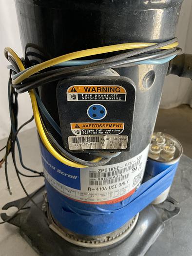 Used COPELAND SCROLL COMPRESSOR MODEL ZP21K5E-PFV-130