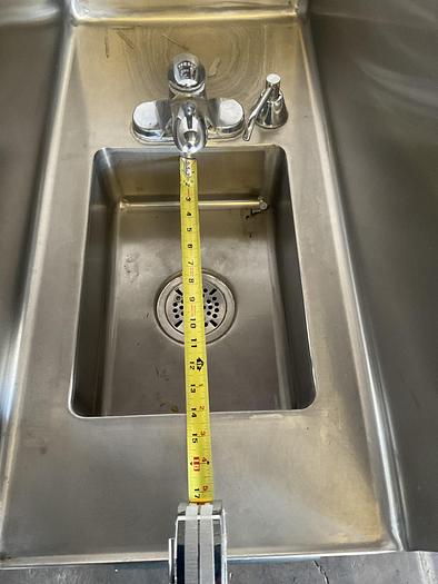 Used THREE COMPARTMENT SINK WITH HAND WASH SINK AND BACKSPLASH