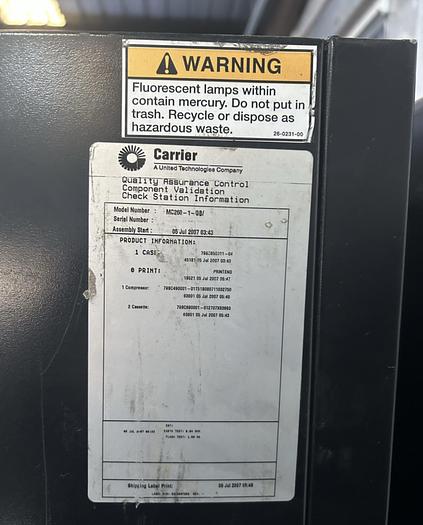 Used CARRIER MERCHANDISER REFRIGERATOR; MC260 !