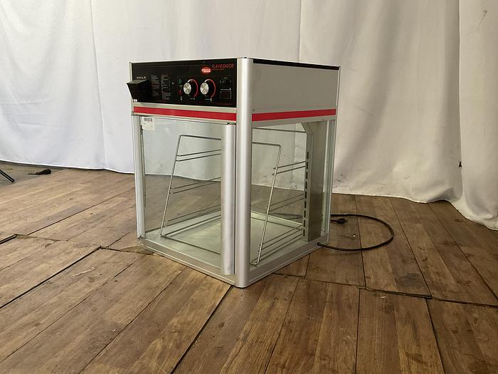 Used FLAV-R-SAVOR HUMIDIFIED HOT FOOD HOLDING & DISPLAY CABINET WITH 3 TIER PAN RACK