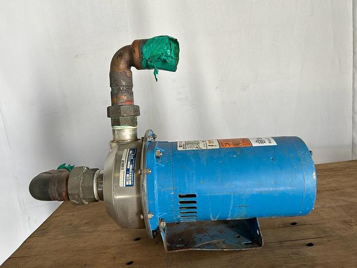 Used G&L CENTRIGUAL PUMP MODEL MCS WITH  EMERSON MOTOR , 3HP, 3 PH, 208-230/460 V, 8.2-7.8/3.9 AMPS, 3450 RPMS, R613055.   