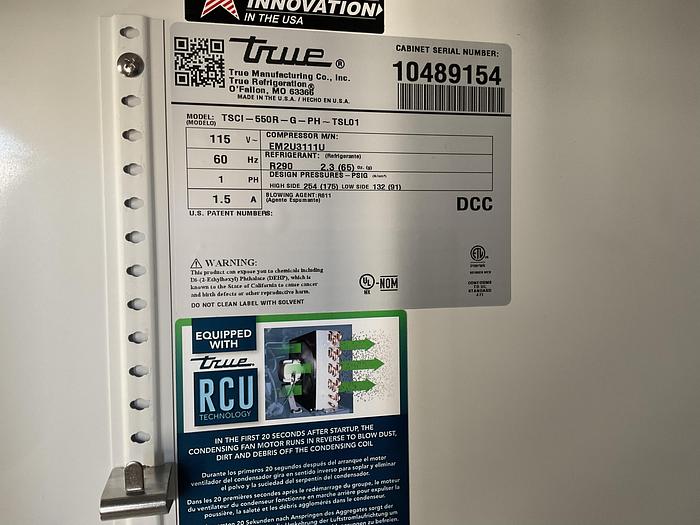 Used TRUE ONE DOOR REACH-IN MERCHANDISE REFRIGERATOR !